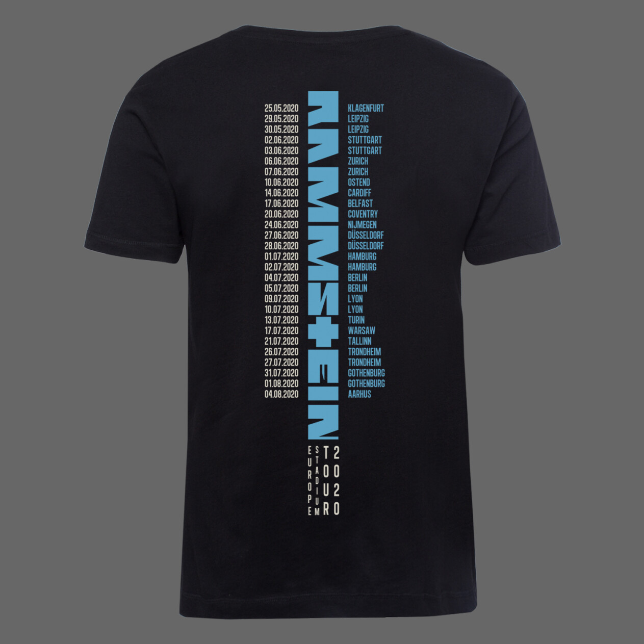 T-shirt Vintage Rammstein Tour 2005 - Fruit Of The Loom, Taille XL, Noir, Occasion Très Bon état